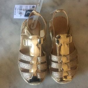 NEW gold sandals 7